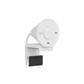 Cámara Web Logitech Brio 300 1080p USB-C con Corrección Iluminación Automática Micrófono Color Blanco Crudo