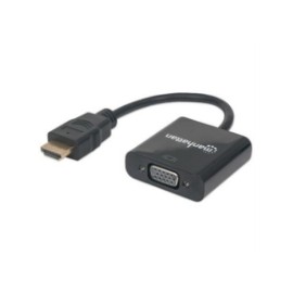 Convertidor Manhattan Video HDMI a SVGA Bolsa Color Negro