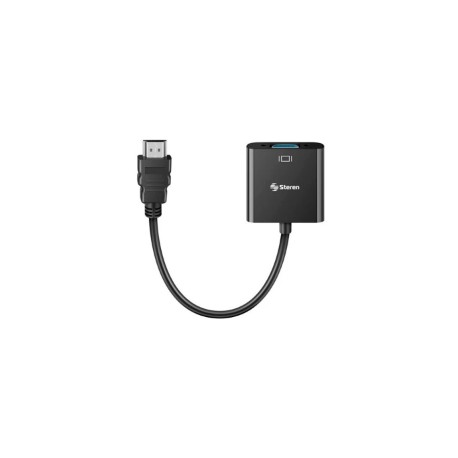 Convertidor Steren HDMI a VGA Audio-Video Color Negro