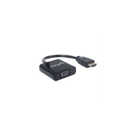 Convertidor Video Manhattan HDMI a VGA Color Negro