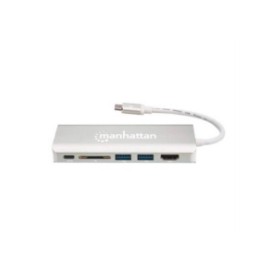 Dock Manhattan Replicador Puertos USB Tipo-C 6 en 1 HDMI/RJ45/USB