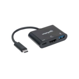 Docking Manhattan USB-C a HDMI Multipuertos Color Negro