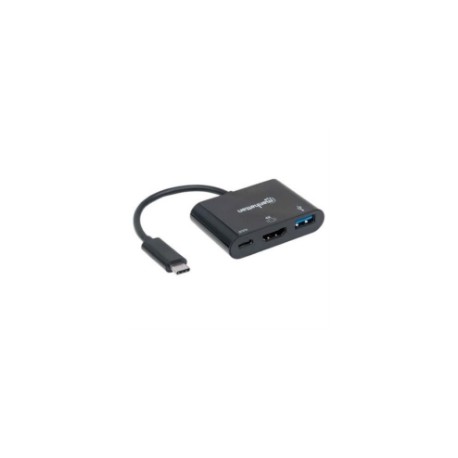 Docking Manhattan USB-C a HDMI Multipuertos Color Negro