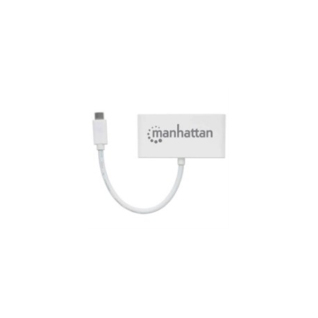 Hub Manhattan 3 Puertos USB 3.2 Gen1 con Power Delivery Color Blanco