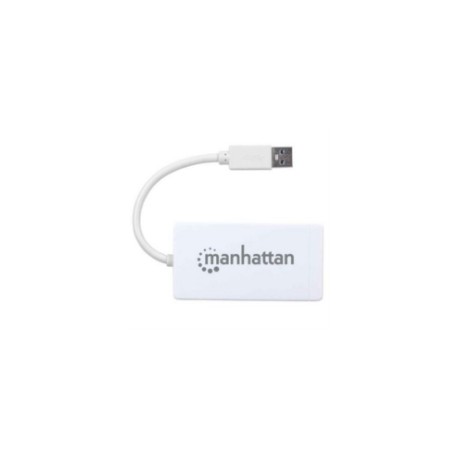 Hub Manhattan USB 3.0 con 3 Puertos/Adaptador Gigabit Ethernet