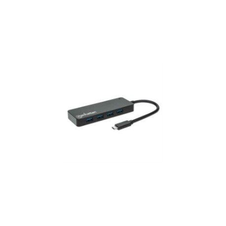 Hub Manhattan USB 3.2 Gen1 Tipo C 4 Puertos USB-A