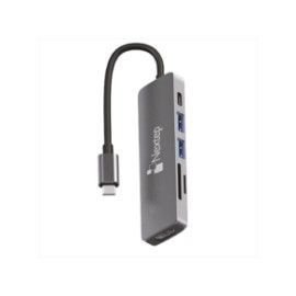 Hub Nextep USB-C 6 en 1 USB 3.0/HDMI/4K Lector SD-TF