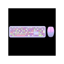 Kit Teclado y Mouse Acteck Creator Chic Colors MK475 Inalámbrico 2xBaterías AAA Incluidas Color Morado