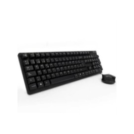 Kit Teclado y Mouse Vorago KM-106 Alámbrico USB Color Negro