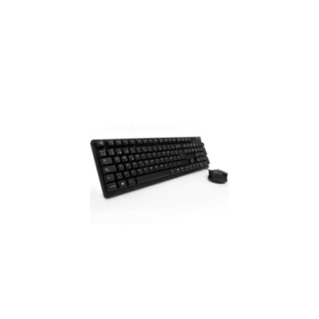 Kit Teclado y Mouse Vorago KM-106 Alámbrico USB Color Negro