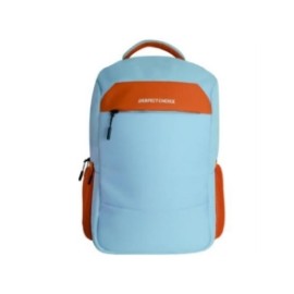 Mochila Perfect Choice Fearless para Laptop 15.6" Color Azul-Naranja