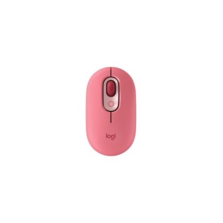 Mouse Logitech Pop Inalámbrico Emoji Personalizable Color Rosa Coral