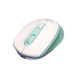 Mouse Perfect Choice Lumier Inalámbrico Recargable Ergonómico RGB Color Blanco