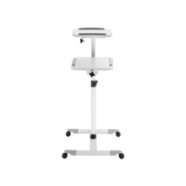 Soporte de Carrito Manhattan para Proyectores/Laptop Altura Ajustable Color Gris-Blanco