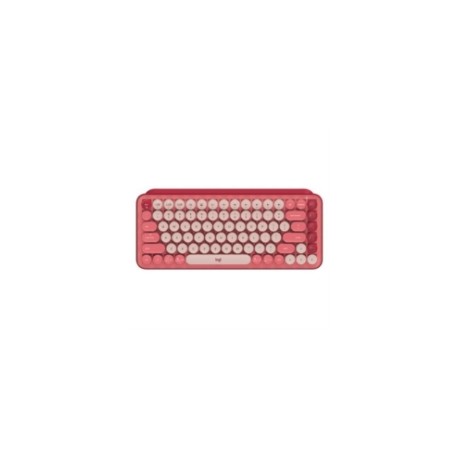 Teclado Logitech Pop Mecánico Teclas Emoji Personalizables Color Rosa Coral