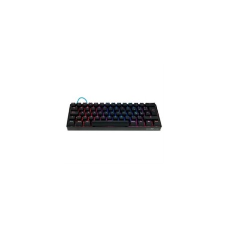 Teclado Mecánico Game Factor KBG560 RGB Teclas Extras Blue Intercambiables Blue Switch USB Color Negro