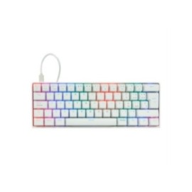 Teclado Mecánico Game Factor KBG560 RGB Teclas Extras Pink Red Intercambiables Red Switch USB Color Blanco