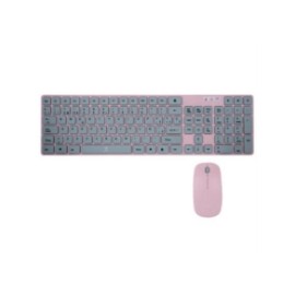 Teclado y Mouse Perfect Choice Ballon Inalámbrico para Niños Color Rosa