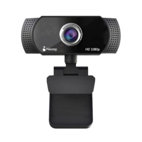 Cámara Web Nextep 1080P HD USB Micrófono Integrado Color Negro