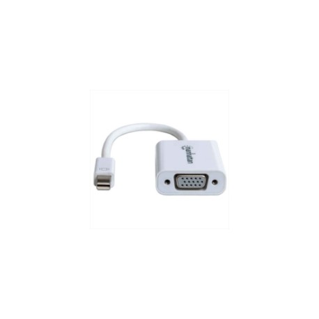 Adaptador Manhattan Activo Mini DisplayPort-M a VGA-H Color Blanco