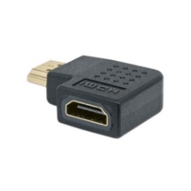 Adaptador Manhattan HDMI H-M Ángulo Derecho 90 grados Color Negro