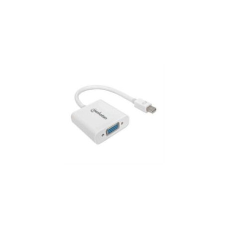 Adaptador Manhattan Mini DisplayPort-M a VGA-H Activo Color Blanco