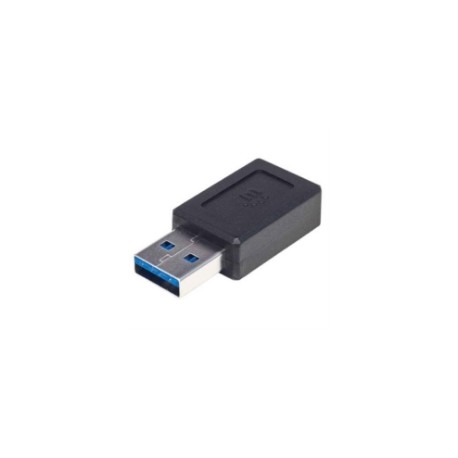 Adaptador Manhattan USB-A a USB-C Súper Velocidad Color Negro