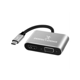 Adaptador Perfect Choice USB Tipo C a HDM1/VGA