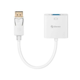 Adaptador Steren DisplayPort a VGA Color Blanco