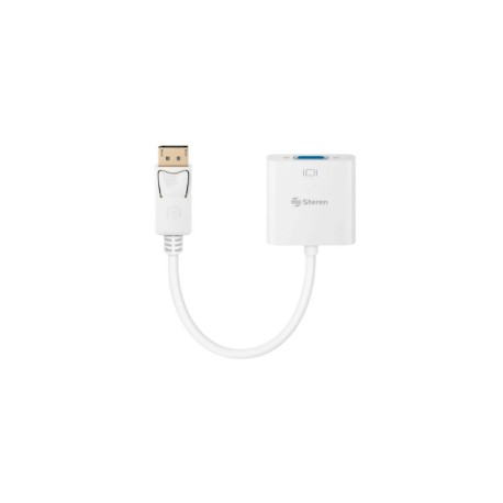 Adaptador Steren DisplayPort a VGA Color Blanco